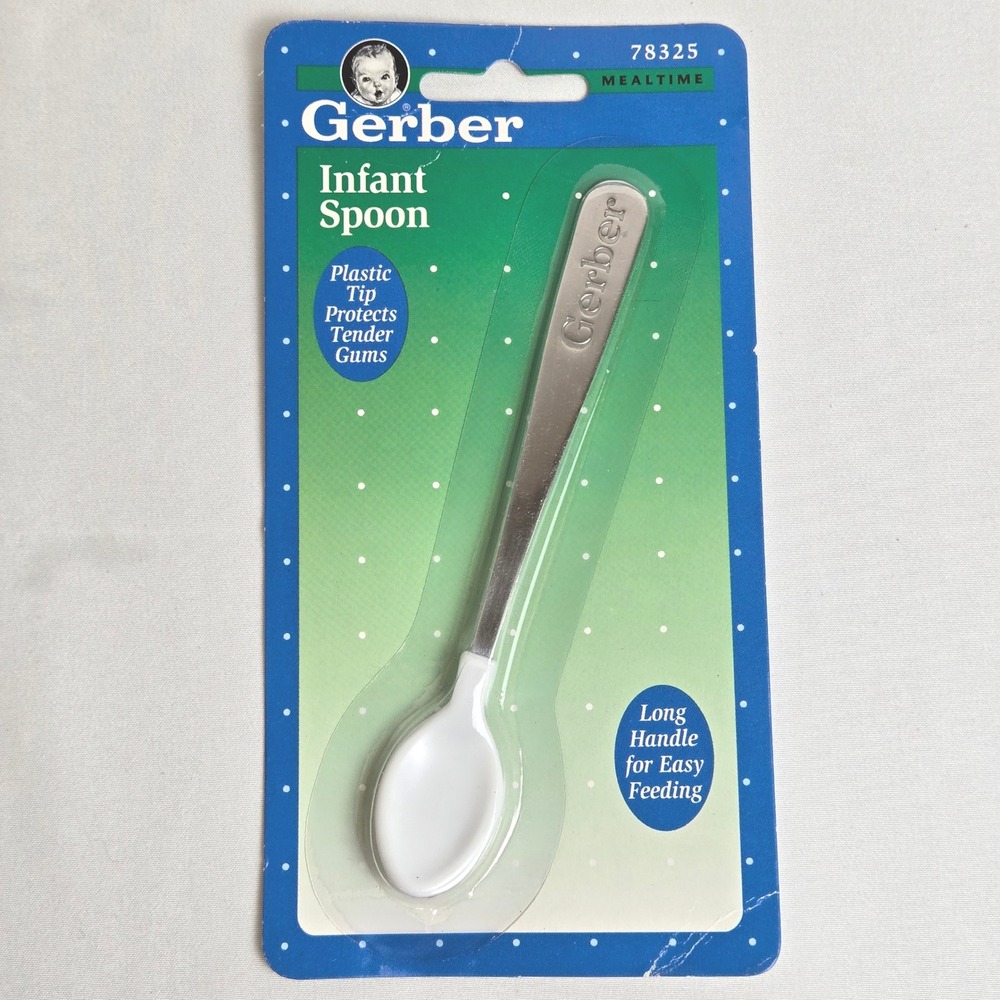 Gerber Infant Spoon, Plastic Tip, 78325, Vtg 1999 New NOS